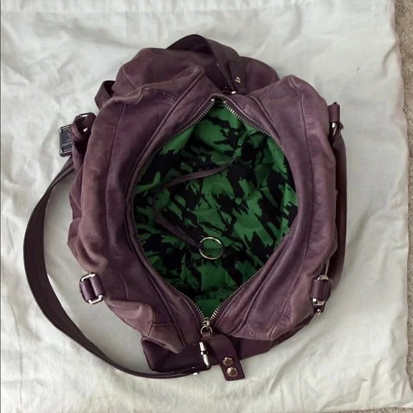 Marc By Marc Jacobs Deep Plum Leather Shoulder Bag - Picture 3 of 12